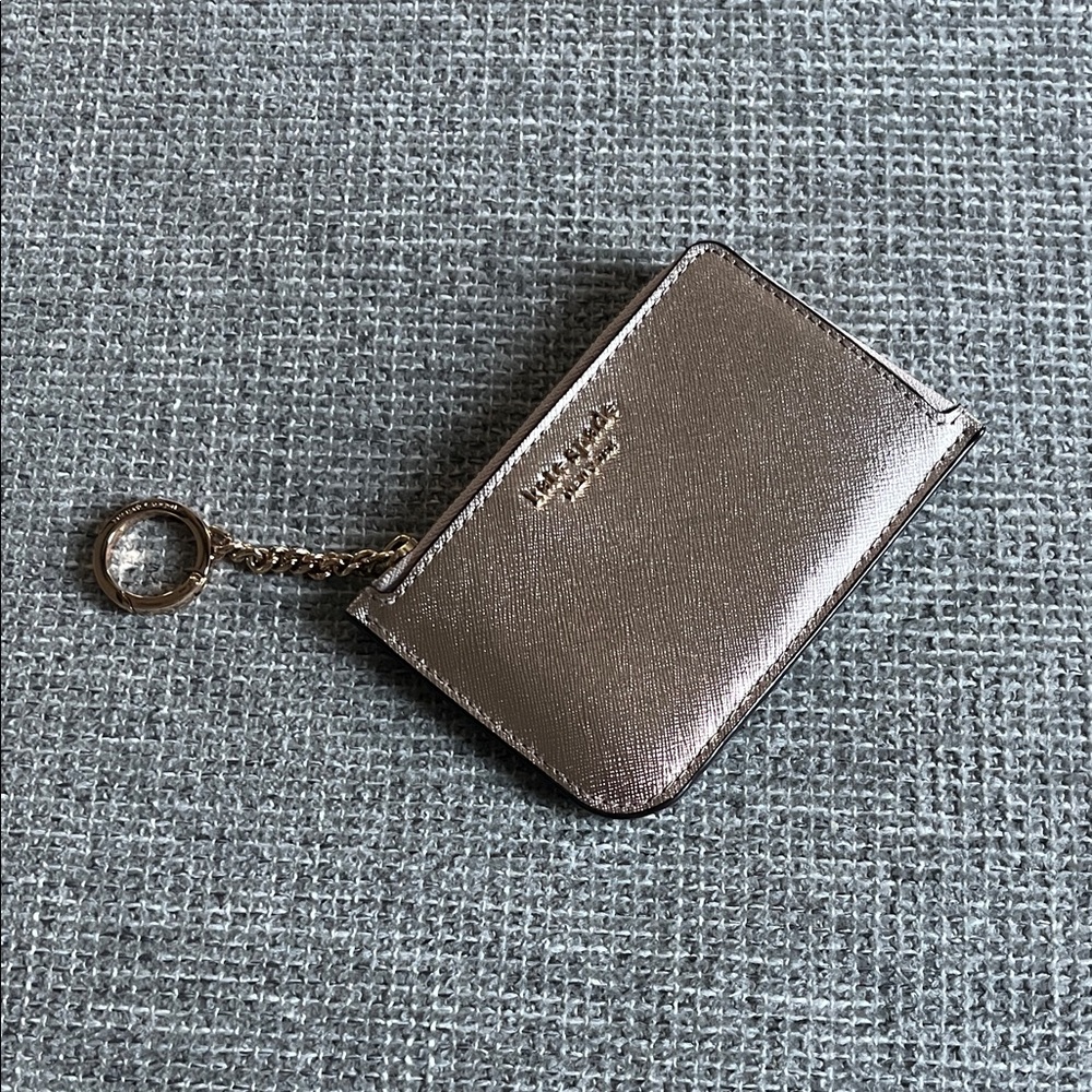 Kate Spade Metallic Card Holder with Keychain